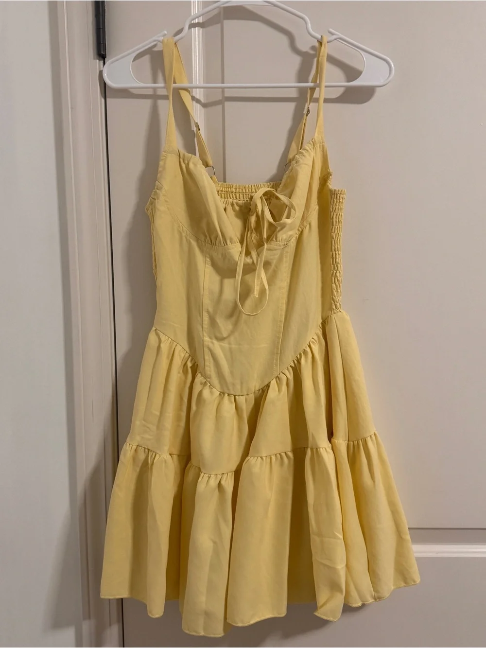 PacSun Yellow Tiered Spaghetti-Strap Sundress